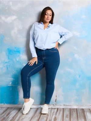 Sinsay - Jegginsy PLUS SIZE - granatowy