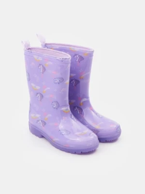 Sinsay - Kalosze we wzór w jednorożce - fioletowy