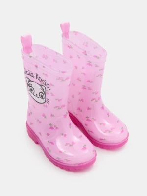 Sinsay - Kalosze ze świecącą podeszwą LED Kitty Kotty - różowy