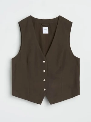 Sinsay - Kamizelka garniturowa - brązowy