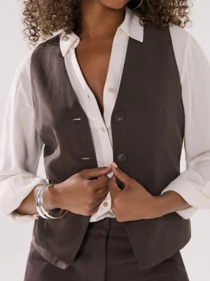 Zdjęcie produktu Sinsay - Kamizelka garniturowa - brązowy
