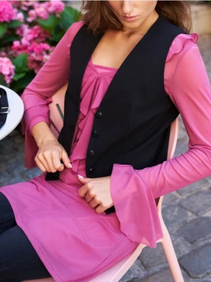 Sinsay - Kamizelka garniturowa - czarny