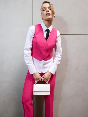 Sinsay - Kamizelka garniturowa - różowy