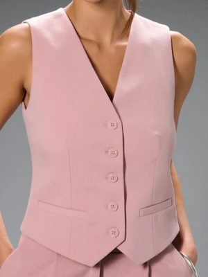 Sinsay - Kamizelka garniturowa - różowy