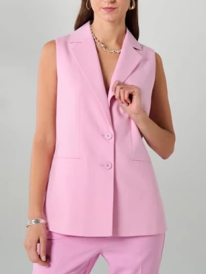 Sinsay - Kamizelka garniturowa z domieszką wiskozy - różowy