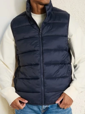 Sinsay - Kamizelka pikowana - granatowy