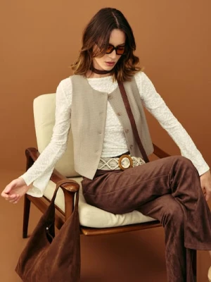 Sinsay - Kamizelka w kratę - wielobarwny