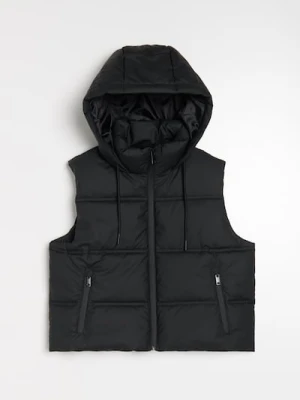 Sinsay - Kamizelka z kapturem - czarny