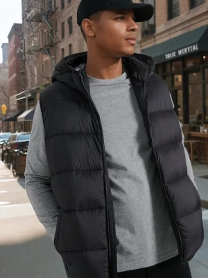 Sinsay - Kamizelka z kapturem - czarny