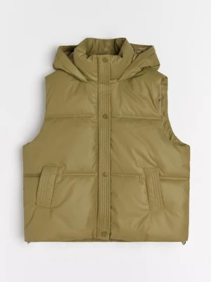 Sinsay - Kamizelka z kapturem - zielony