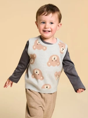 Sinsay - Kamizelka z motywem w misie - szary