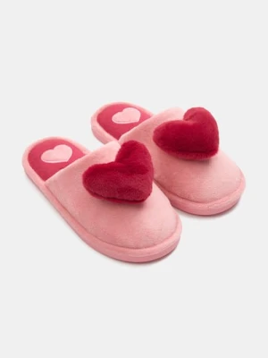 Sinsay - Kapcie z elementami 3D - różowy