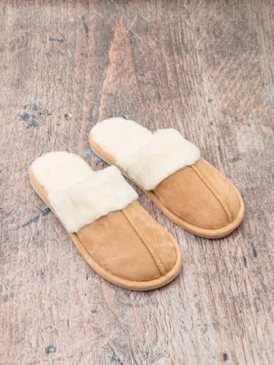 Sinsay - Kapcie z futerkiem - beżowy