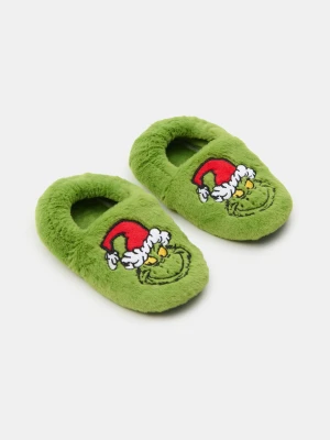 Sinsay - Kapcie z futerkiem Grinch - zielony