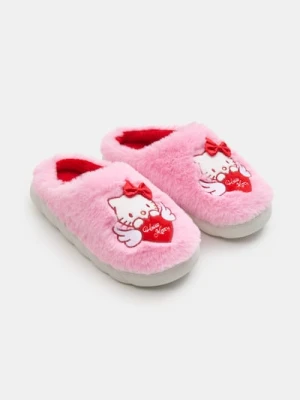 Sinsay - Kapcie z futerkiem Hello Kitty - różowy