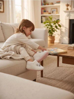 Sinsay - Kapcie z futerkiem - kremowy