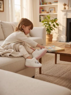 Sinsay - Kapcie z futerkiem - kremowy