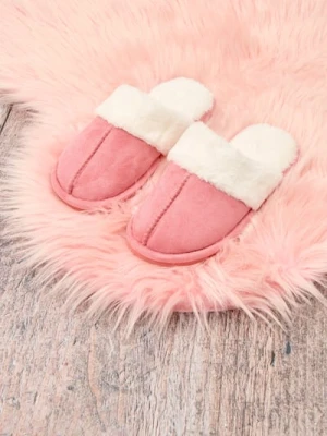 Sinsay - Kapcie z futerkiem - różowy