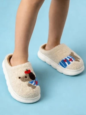 Sinsay - Kapcie z imitacji baranka - beżowy