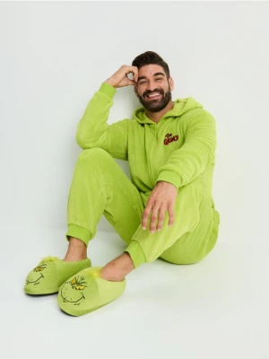 Sinsay - Kapcie z motywem świątecznym Grinch - zielony