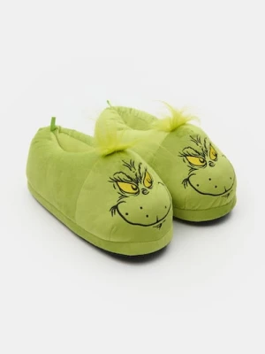Sinsay - Kapcie z motywem świątecznym Grinch - zielony