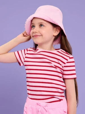 Sinsay - Kapelusz bucket hat z hafowanym motylem - różowy