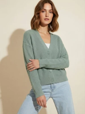 Sinsay - Kardigan basic - zielony