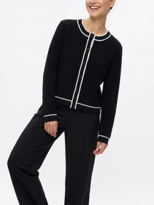 Sinsay - Kardigan z kontrastową lamówką - czarny