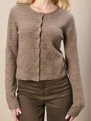 Sinsay - Kardigan z ozdobnymi guzikami - brązowy