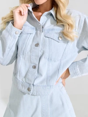 Sinsay - Katana jeansowa w paski - niebieski