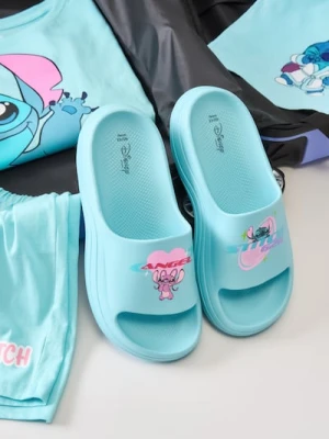 Sinsay - Klapki na grubej podeszwie Stitch - zielony