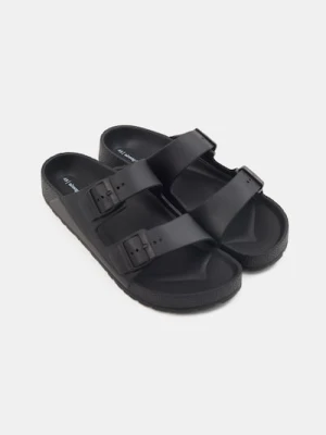 Sinsay - Klapki na sprzączki - czarny