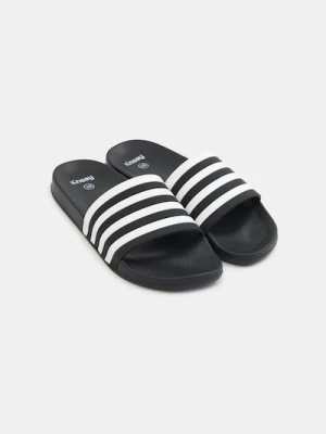Sinsay - Klapki w paski - czarny