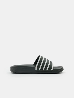 Sinsay - Klapki w paski - khaki