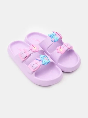Sinsay - Klapki z aplikacjami 3D Stitch - fioletowy