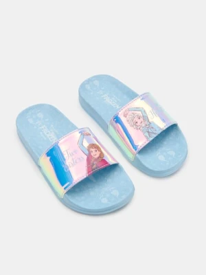 Sinsay - Klapki z efektem połysku Frozen - błękitny