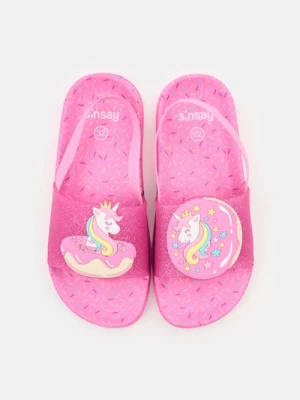 Sinsay - Klapki z elementami 3D - różowy