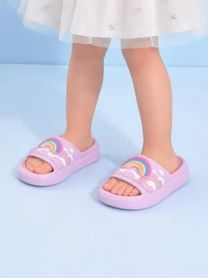 Sinsay - Klapki z motywem tęczy - różowy