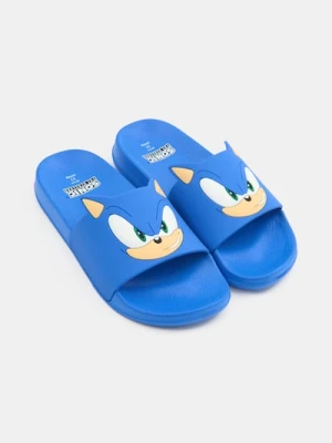 Sinsay - Klapki z nadrukiem Sonic the Hedgehog - niebieski