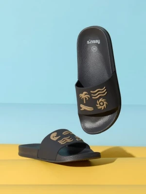 Sinsay - Klapki z ozdobnym wzorem - szary