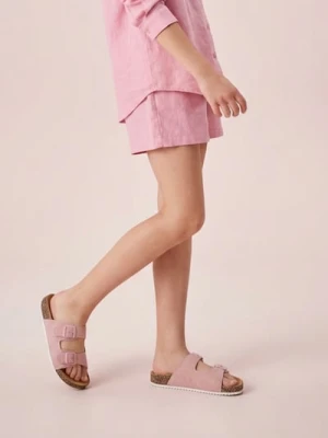 Sinsay - Klapki z regulowanymi paskami - różowy