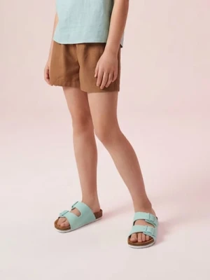 Sinsay - Klapki z regulowanymi paskami - zielony