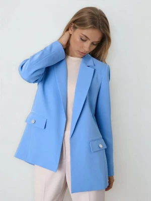 Sinsay - Klasyczna marynarka z ozdobnymi guzikami - niebieski