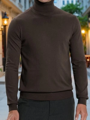 Sinsay - Klasyczny golf - brązowy