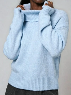 Sinsay - Klasyczny golf z domieszką wełny - niebieski