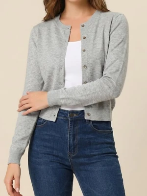 Sinsay - Klasyczny kardigan zapinany na guziki - szary