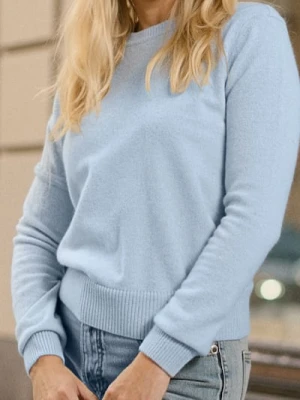 Sinsay - Klasyczny sweter z domieszką wełny - niebieski