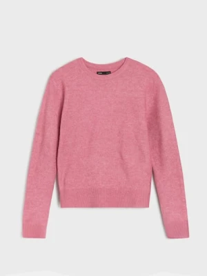 Sinsay - Klasyczny sweter z domieszką wełny - różowy