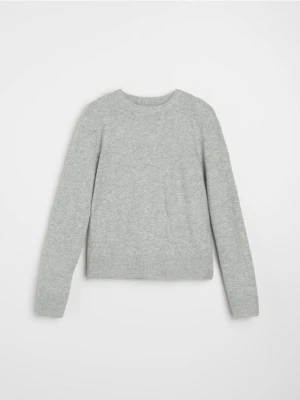 Sinsay - Klasyczny sweter z domieszką wełny - szary