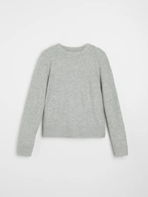 Sinsay - Klasyczny sweter z domieszką wełny - szary